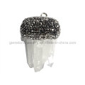 Rock Crystal Drusy Quartz Pendant Point Fashion jewellery